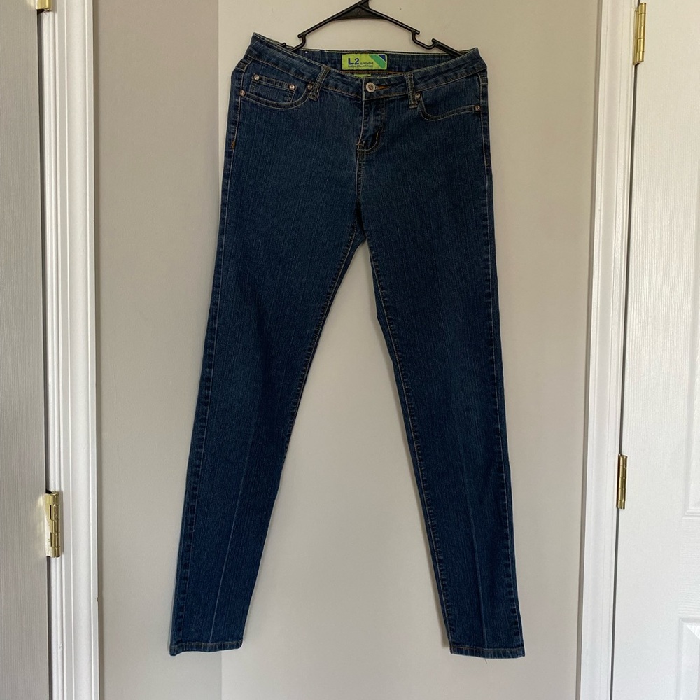 L2 MID RISE STRETCH DENIM SKINNY JEANS